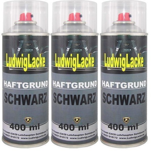 Haftgrund schwarz 400ml - schwarz, 3x